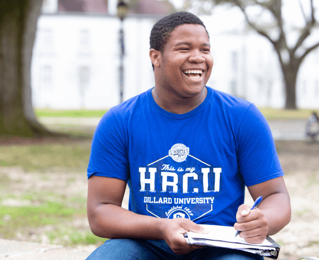 Dillard University Student on Campus