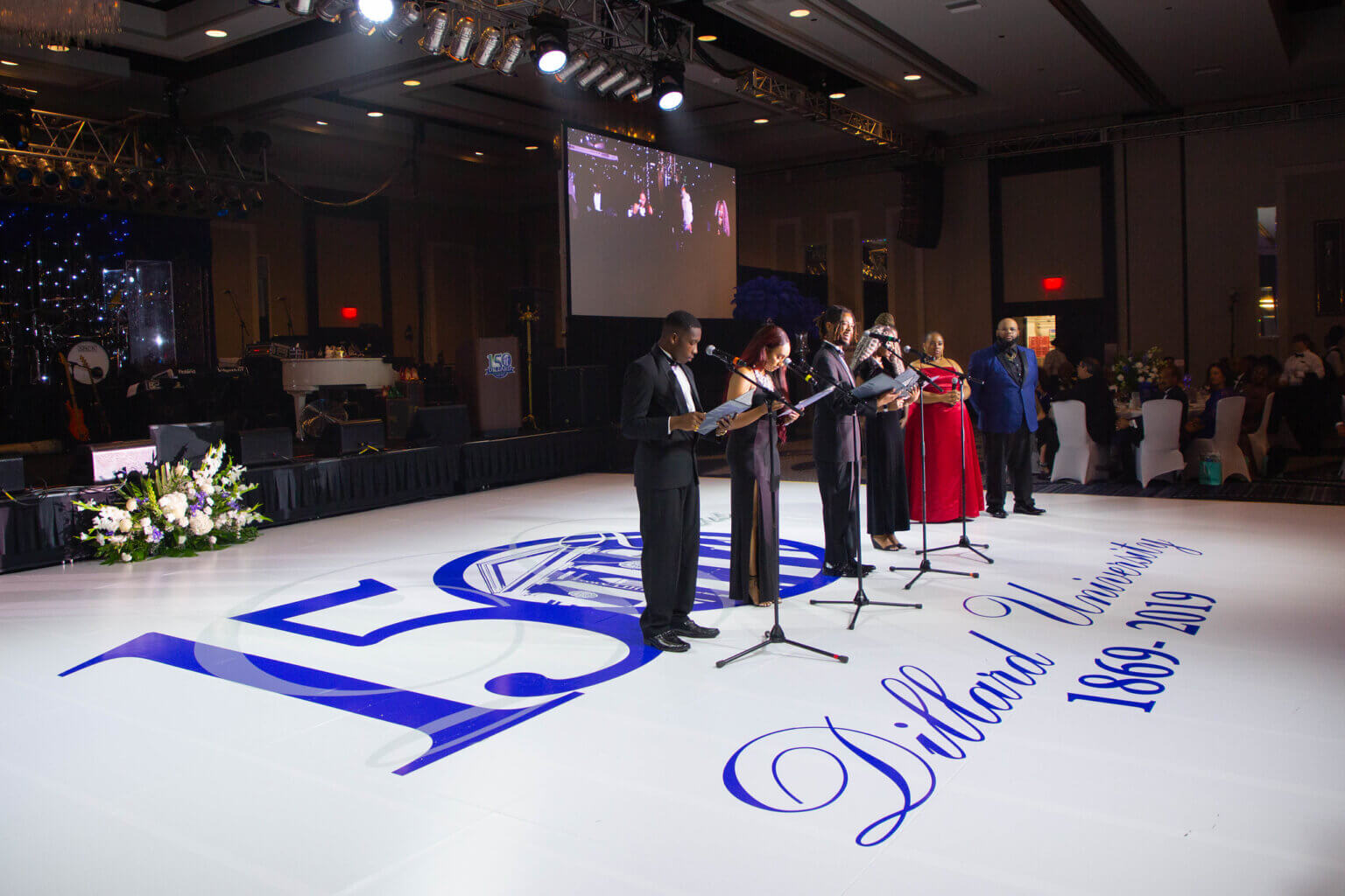 dillard university student reading at gala