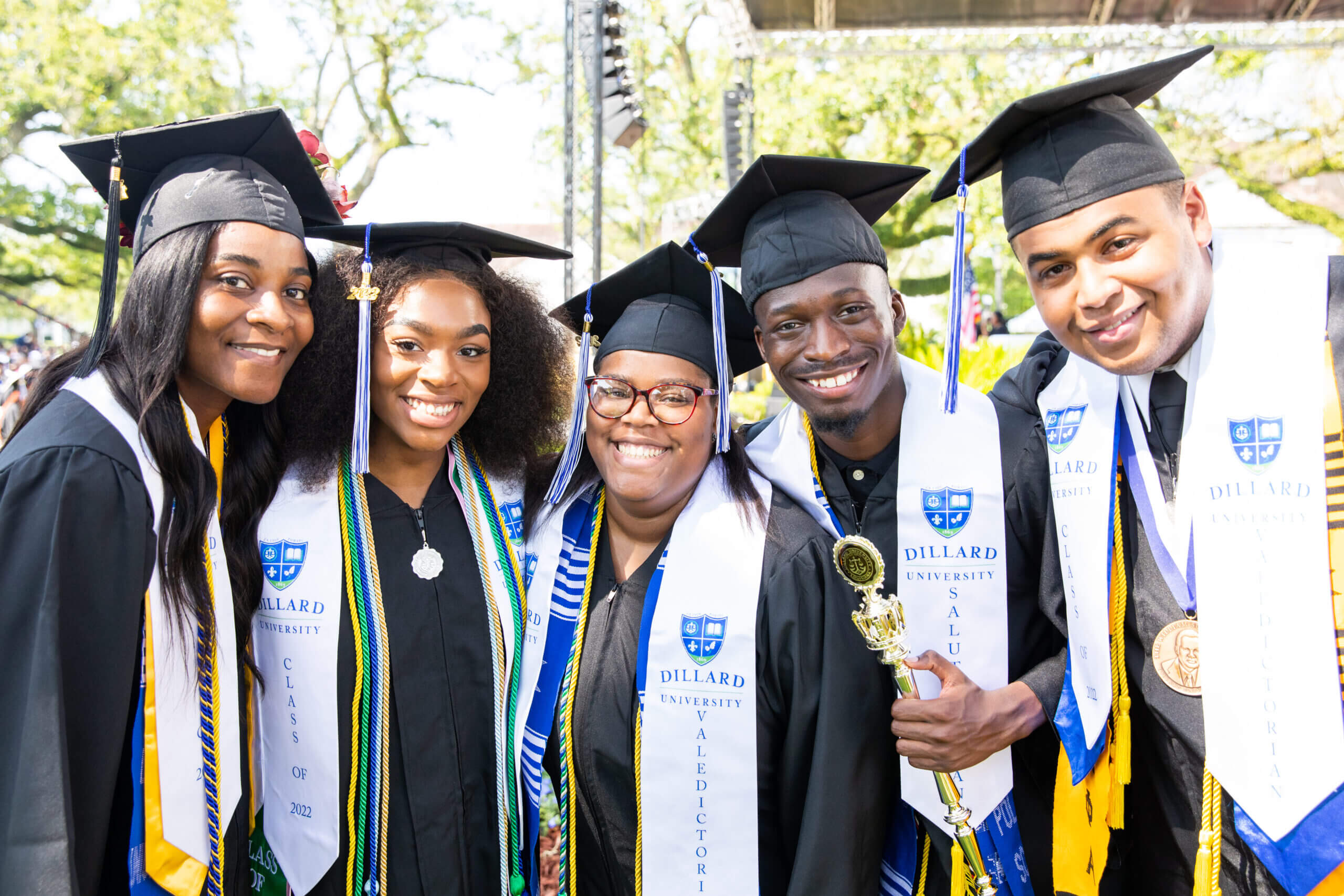 dillard university commencement - students in cap and gown
