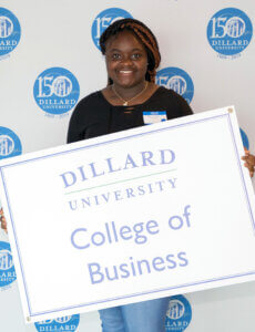 du student holding sign