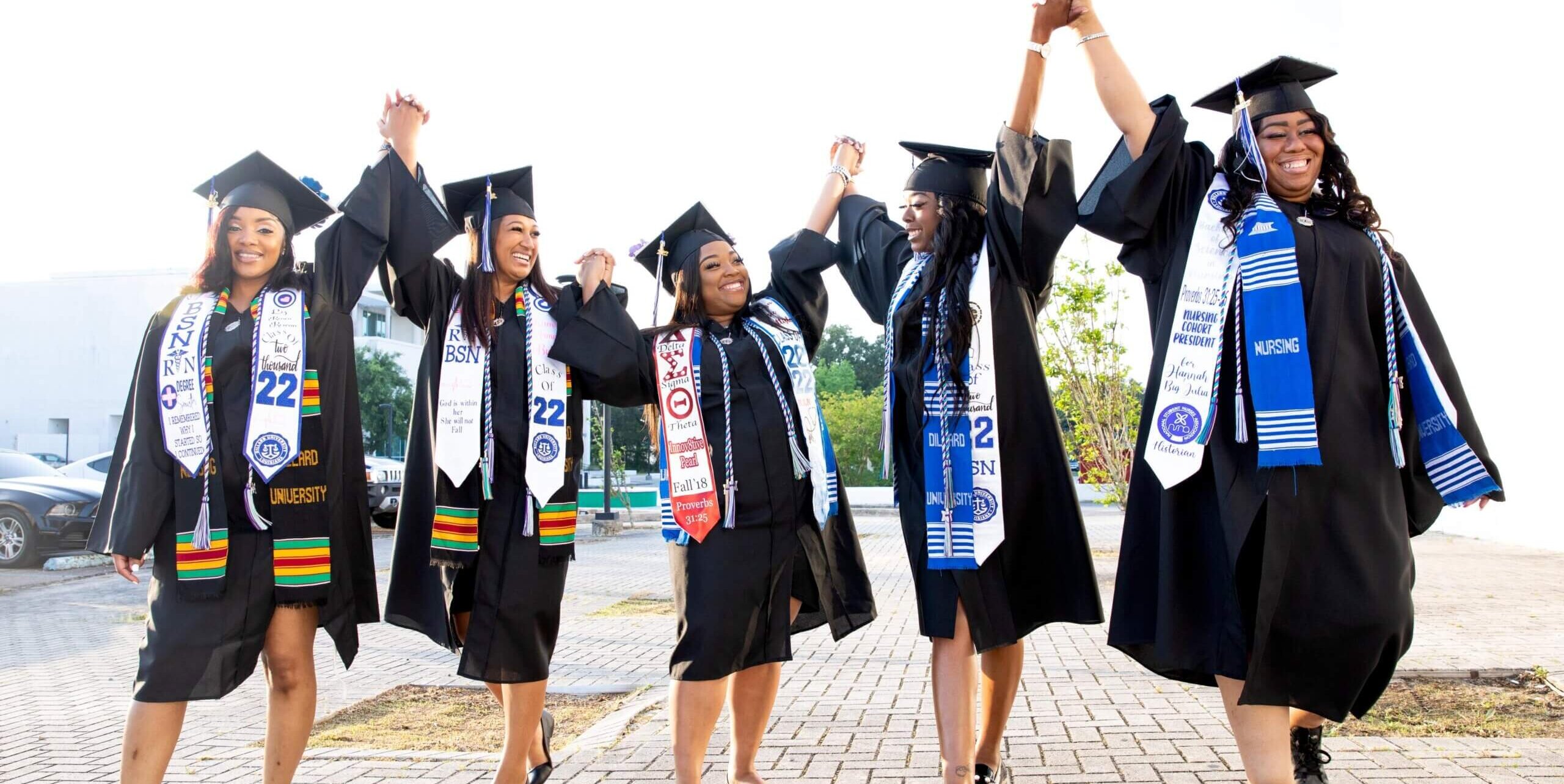 Students in cap and gown