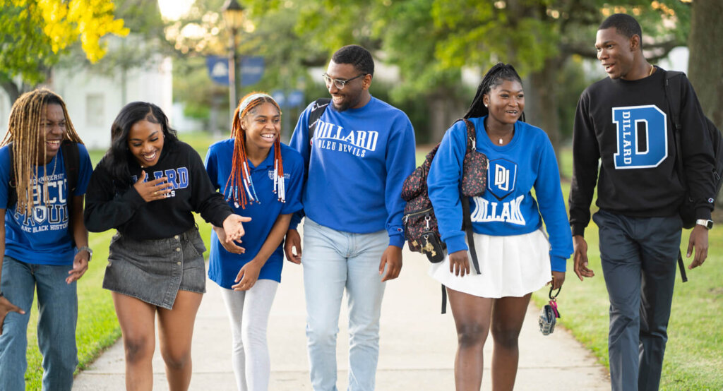 Dillard University students on campus