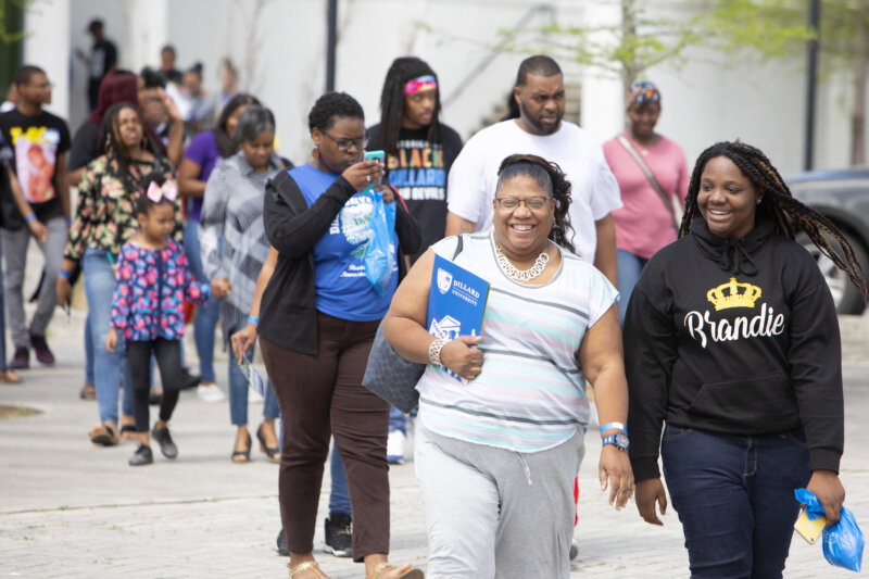 students walking to class