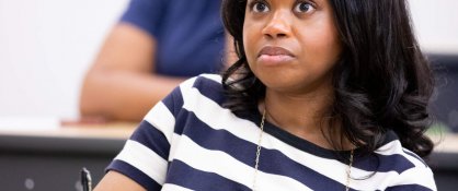 Dillard University student in classroom